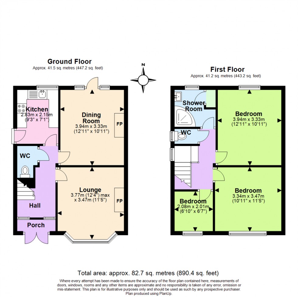 Floorplan for Roland Avenue, Wilford, Nottingham