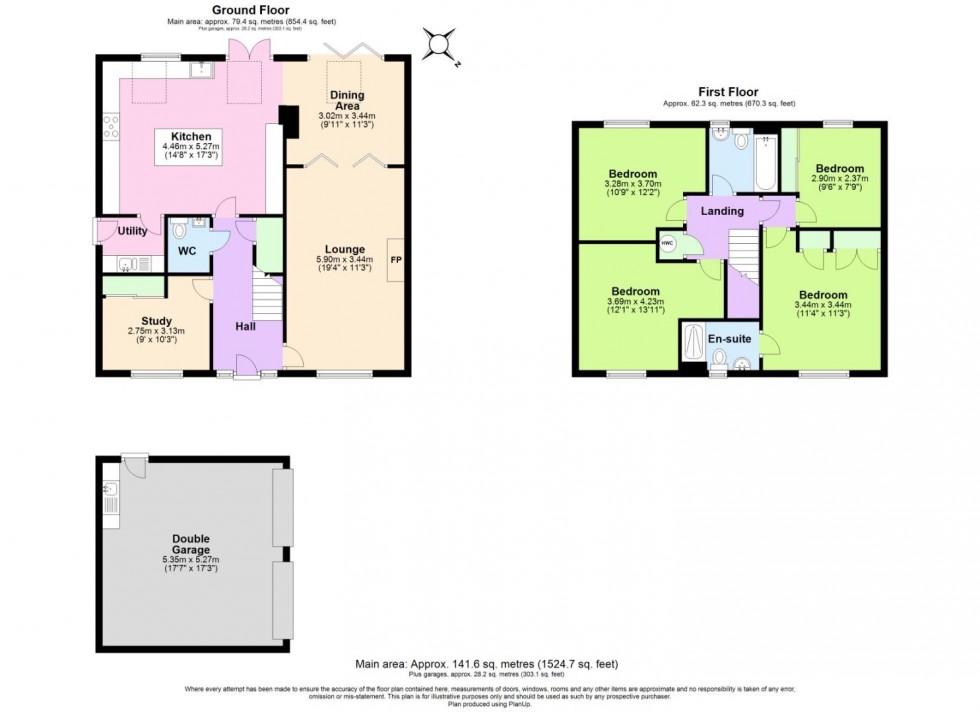 Floorplan for Dickinson Close, Ashby-De-La-Zouch