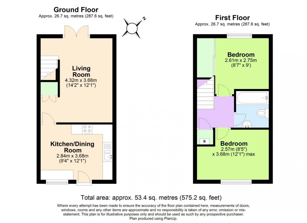 Floorplan for Merton Close, Church Gresley, Swadlincote