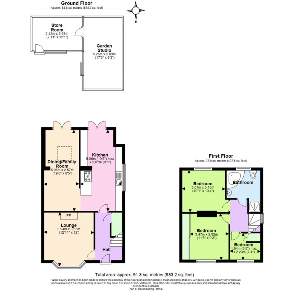 Floorplan for Eltham Road, West Bridgford, Nottingham