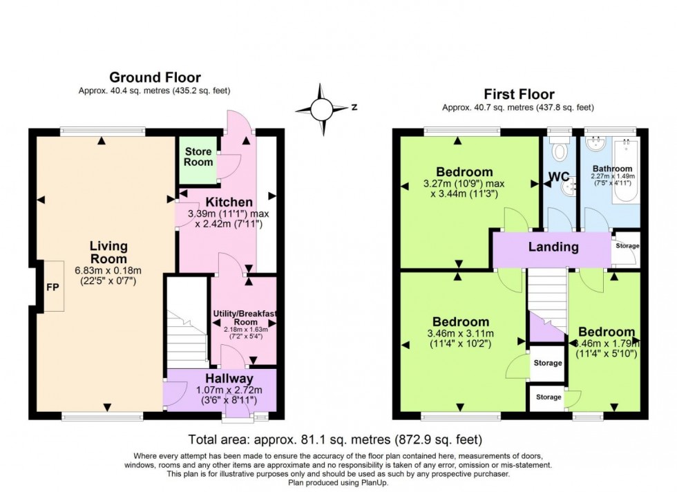 Floorplan for Midhurst Way, Nottingham