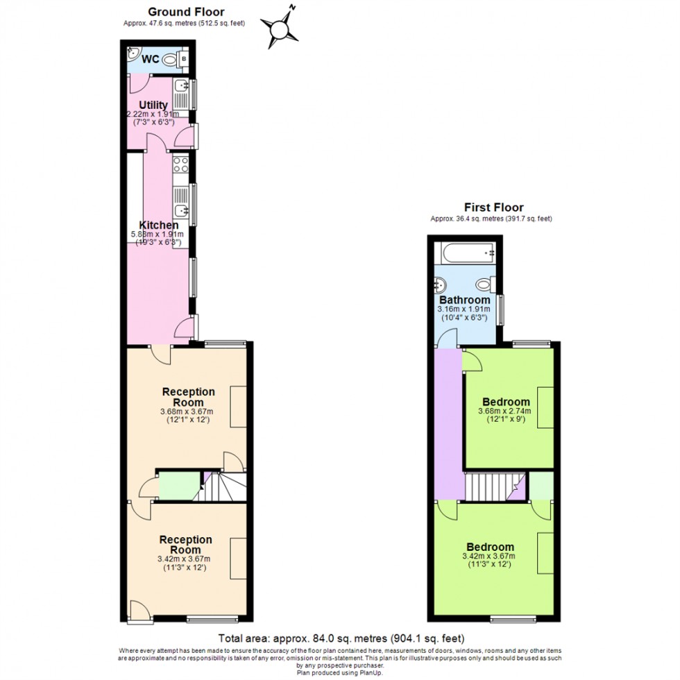 Floorplan for Dale Road, Keyworth, Nottingham