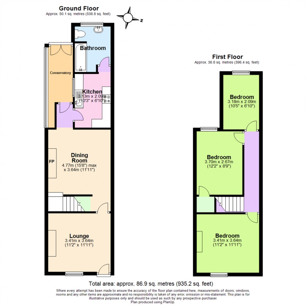 Floorplan for Oversetts Road, Newhall, Swadlincote