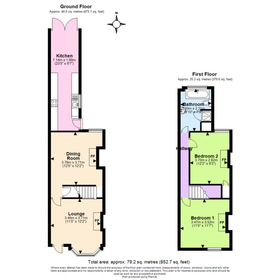 Floorplan for Clifton Road, Ruddington, Nottingham