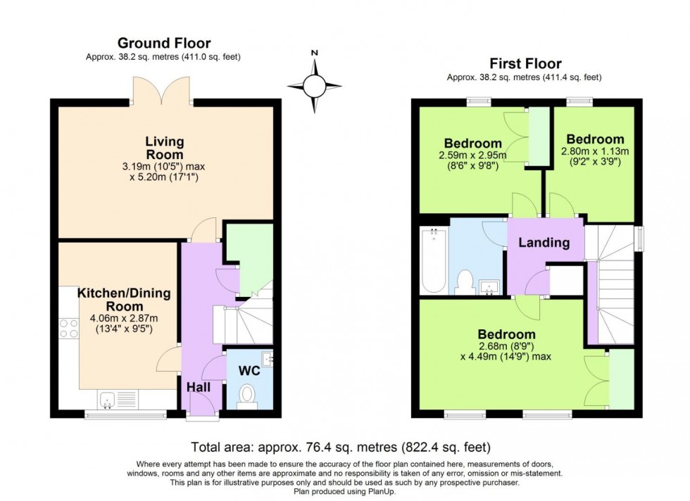 Floorplan for Rowan Drive, Midway, Swadlincote