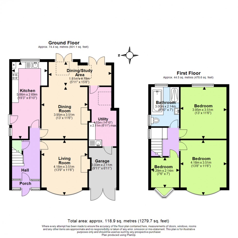 Floorplan for Harrow Road, West Bridgford, Nottingham