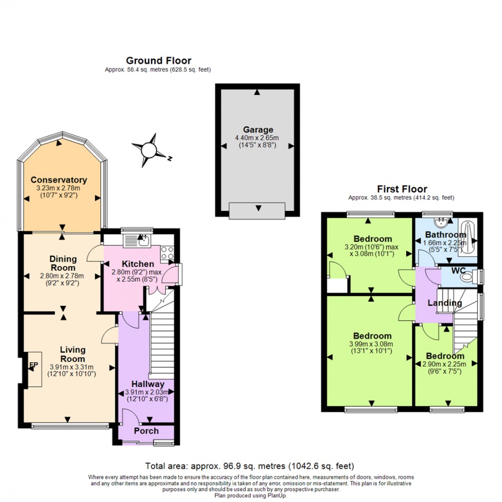 Floorplan for Garsdale Drive, Nottingham