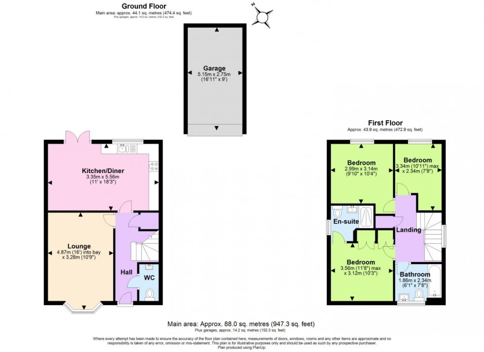 Floorplan for Spring Avenue, Ashby-De-La-Zouch