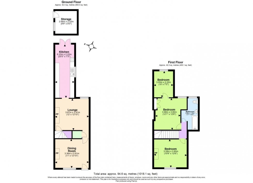 Floorplan for Lily Cottages, Clay Lane, Coleorton