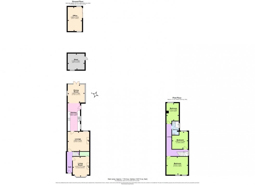 Floorplan for Donisthorpe Lane, Moira