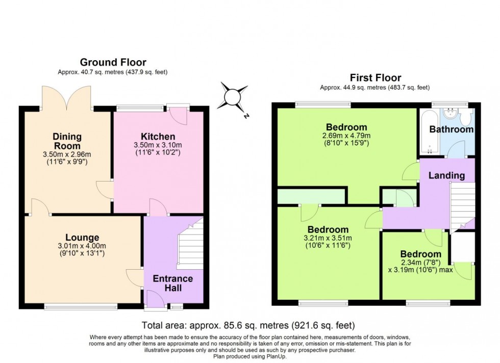 Floorplan for Farnborough Road, Nottingham