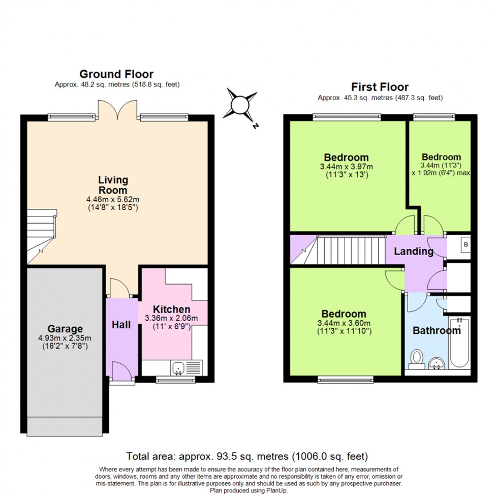 Floorplan for Waltham Close, West Bridgford, Nottingham