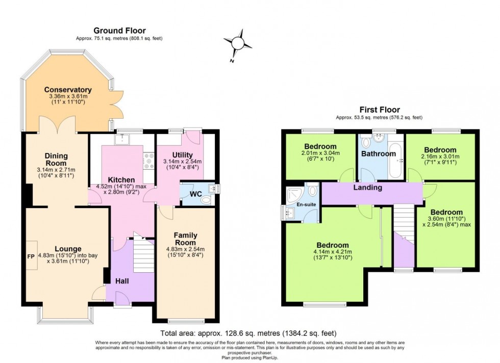 Floorplan for Studland Way, West Bridgford, Nottingham