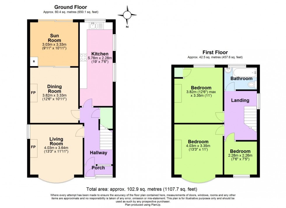 Floorplan for Ashby Road, Newbold Coleorton