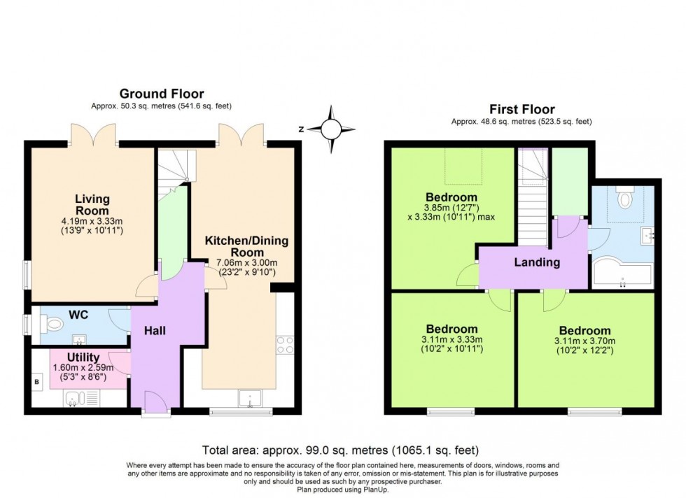 Floorplan for Scafell Way, Nottingham