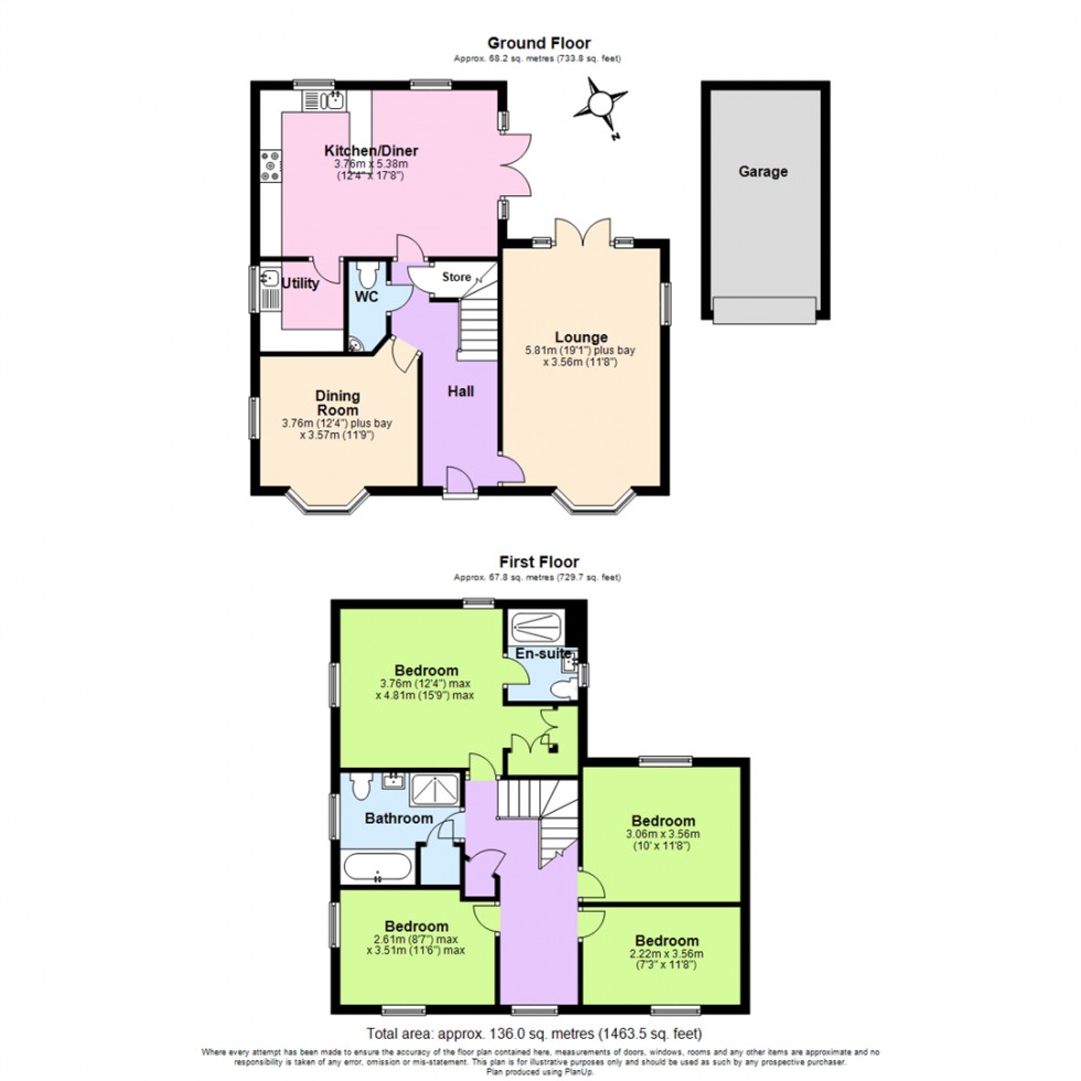 Floorplan for Potters Way, Measham