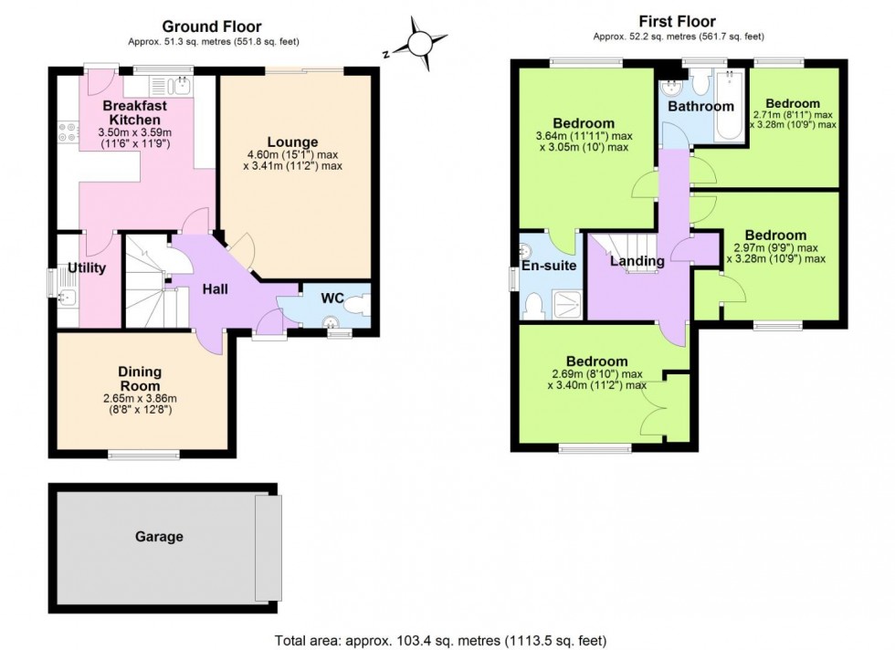 Floorplan for Orchard Way, Measham,