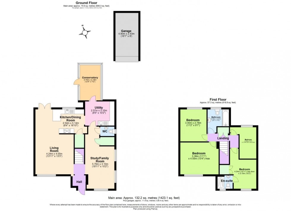 Floorplan for Burnside Grove, Tollerton, Nottingham