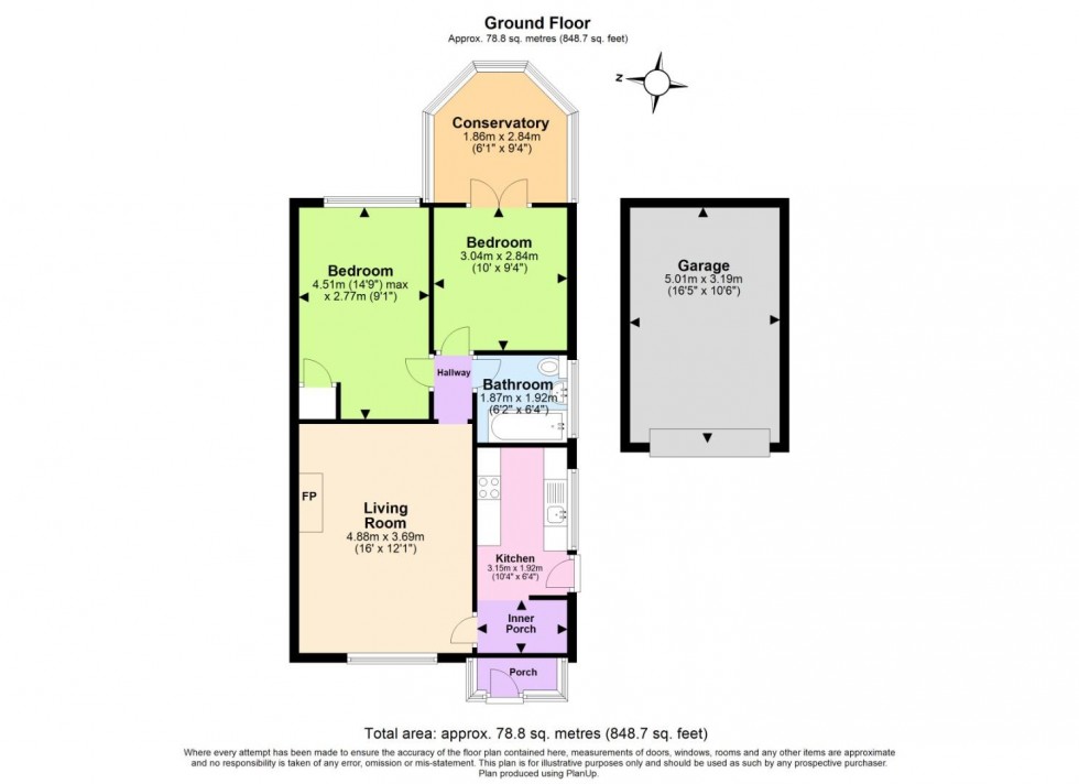 Floorplan for Brookthorpe Way, Nottingham