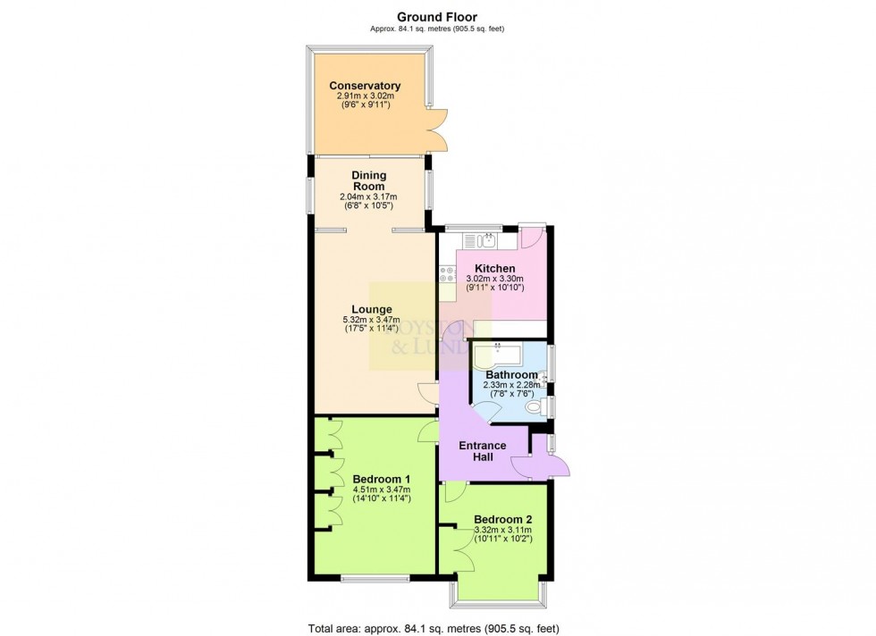 Floorplan for Walcote Drive, West Bridgford, Nottingham