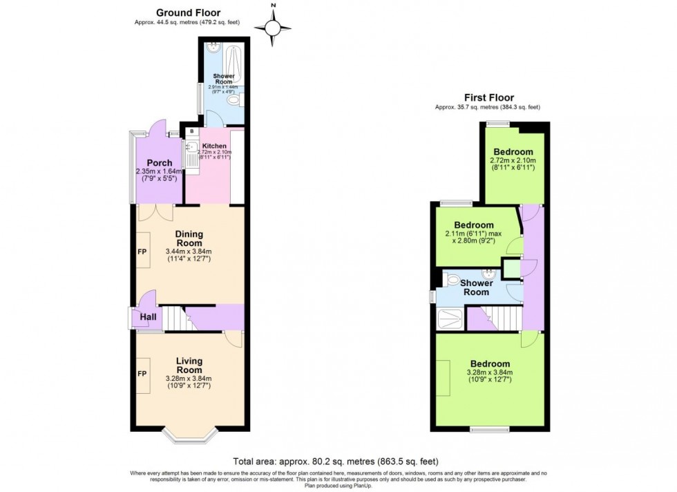 Floorplan for Burton Road, Ashby De La Zouch