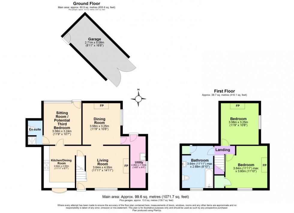 Floorplan for Poppy Cottage, Wood Street, Wood End, Atherstone