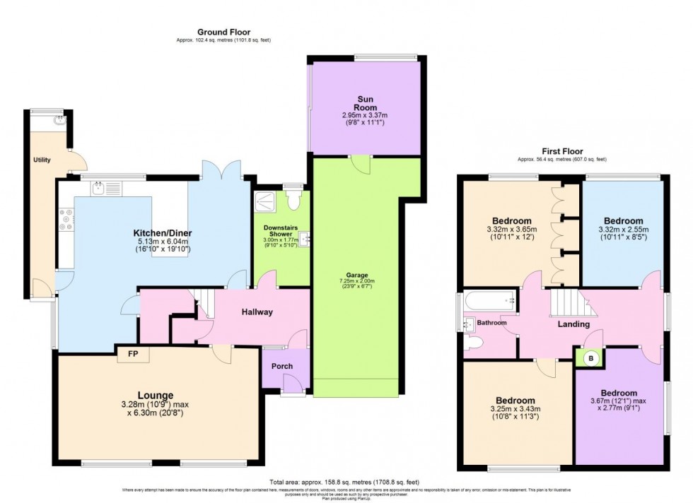 Floorplan for Brook View Drive, Keyworth, Nottingham