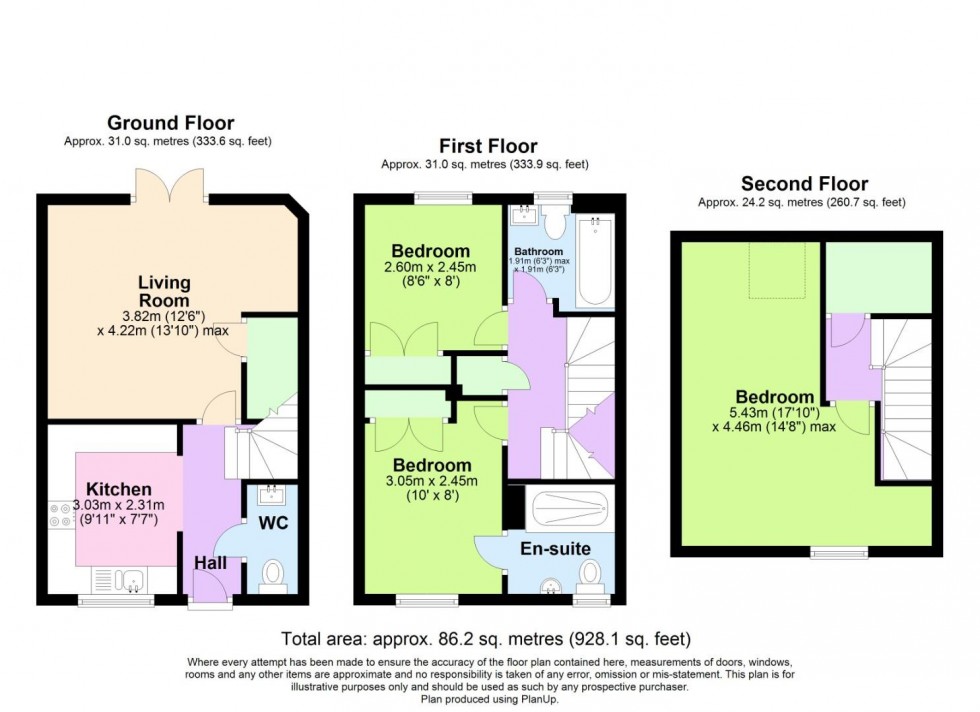 Floorplan for Stuart Way, Ashby-De-La-Zouch