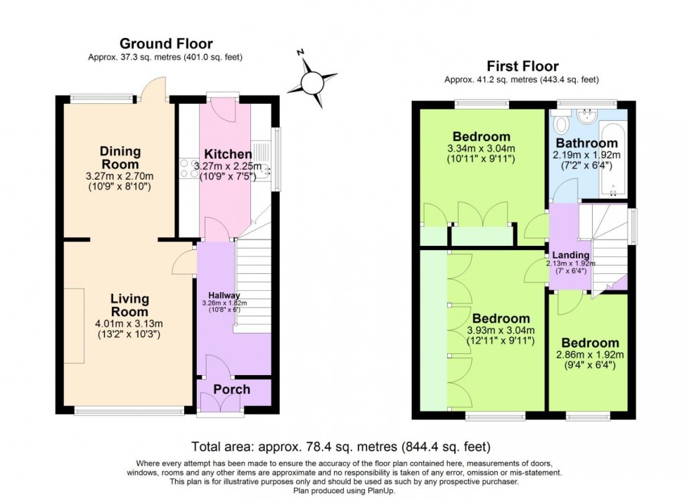 Floorplan for Fairway, Keyworth