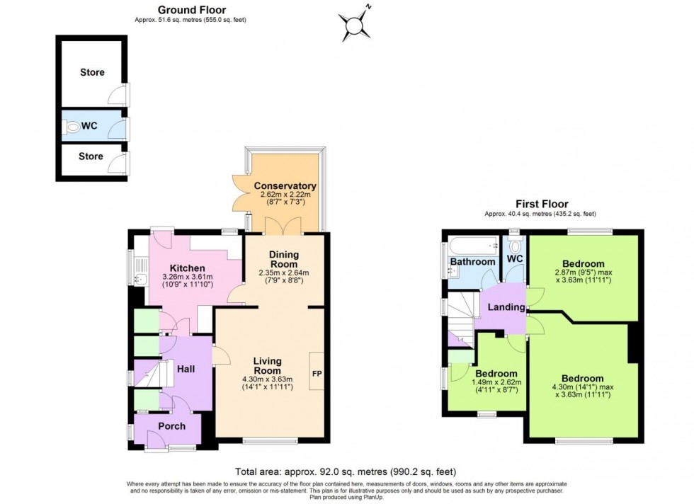 Floorplan for Spinney Close, West Bridgford, Nottingham