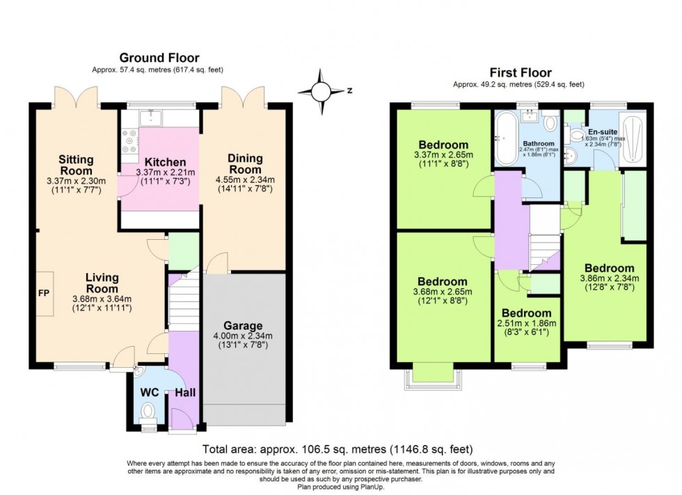 Floorplan for Scott Close, Ashby-De-La-Zouch