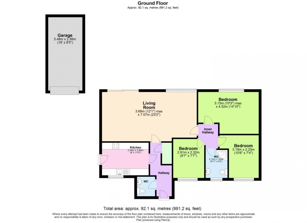 Floorplan for Gresham Gardens, West Bridgford, Nottingham