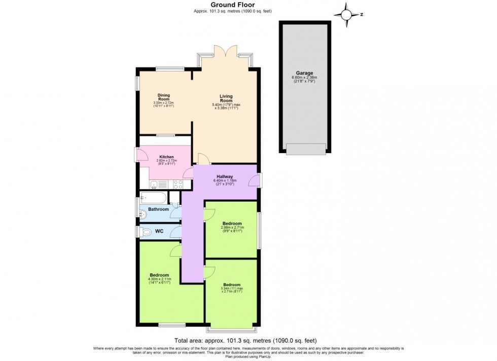 Floorplan for Adbolton Grove, West Bridgford, Nottingham