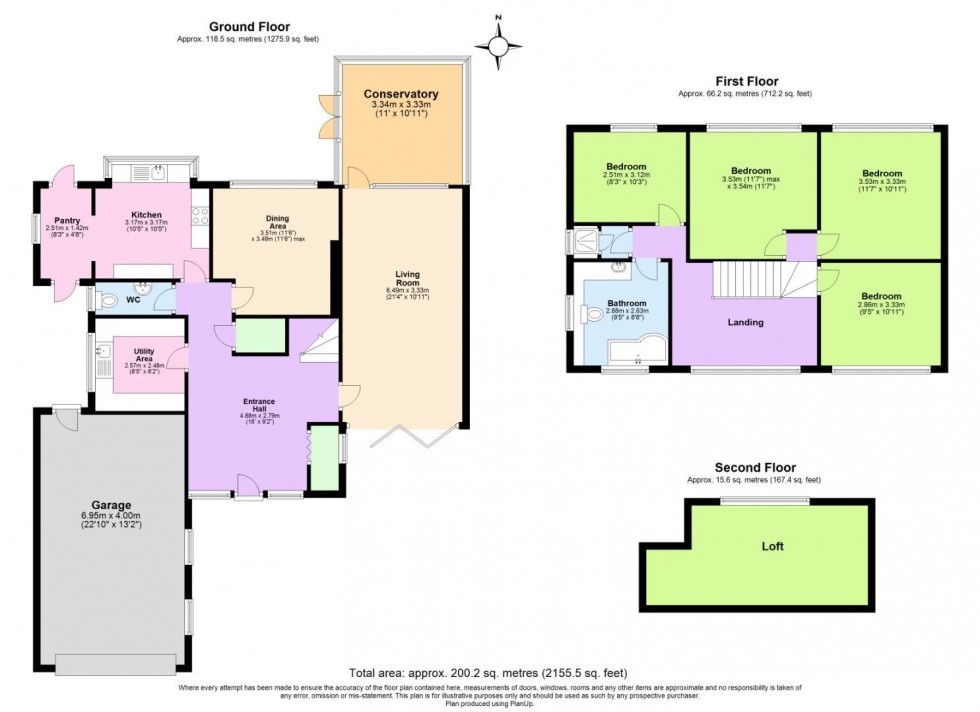 Floorplan for Abbot Close, Keyworth, Nottingham