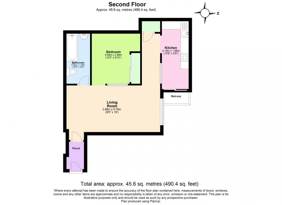 Floorplan for Broadway, Nottingham