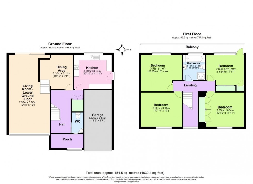 Floorplan for Highfield Road, Keyworth