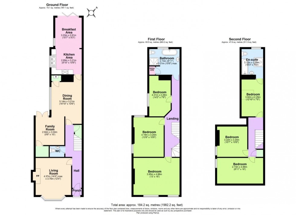 Floorplan for North Road, West Bridgford, Nottingham