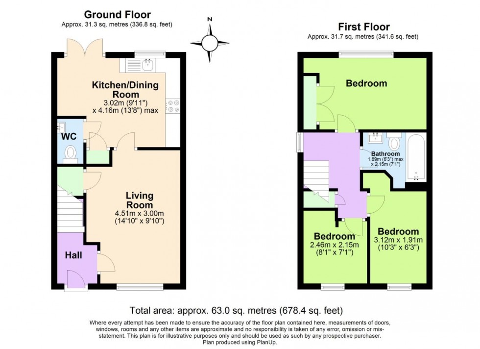 Floorplan for St. Martins Close, Church Gresley