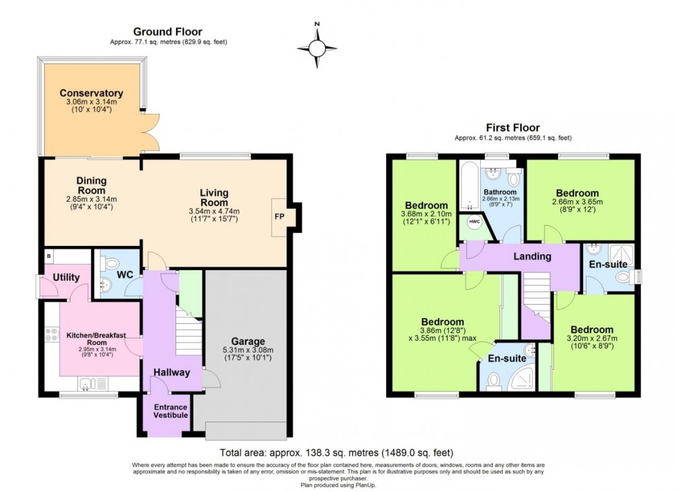 Floorplan for Greenburn Close, Gamston, Nottingham