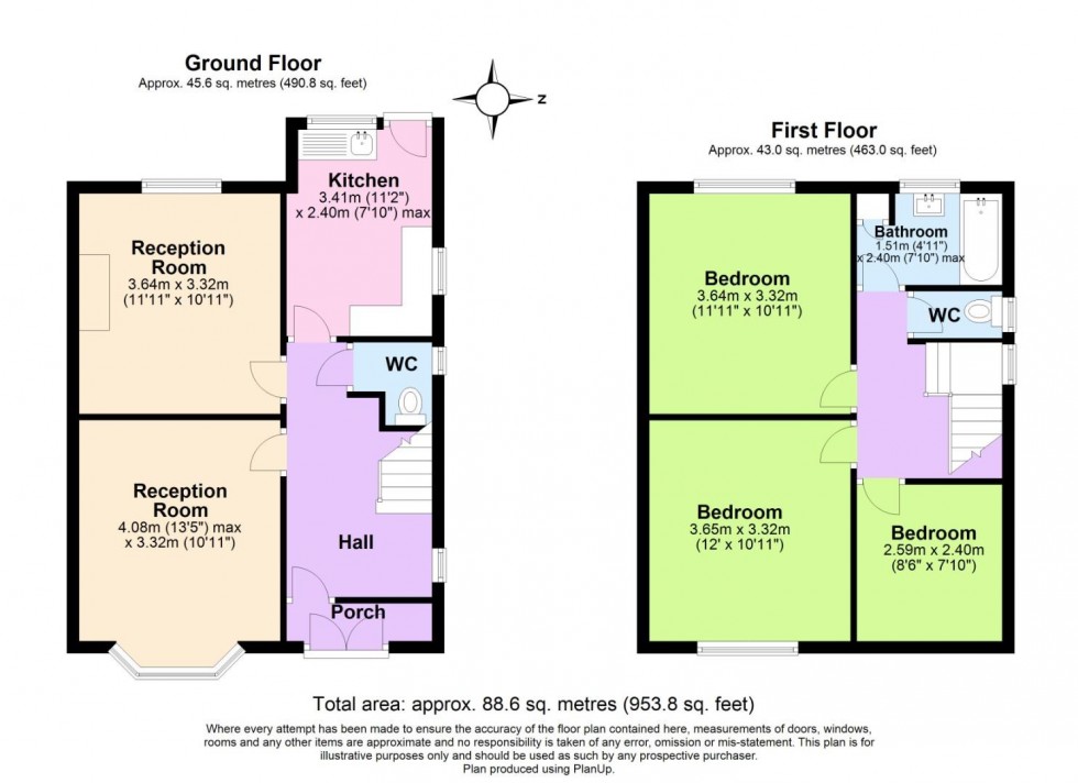 Floorplan for Seymour Road, West Bridgford, Nottingham