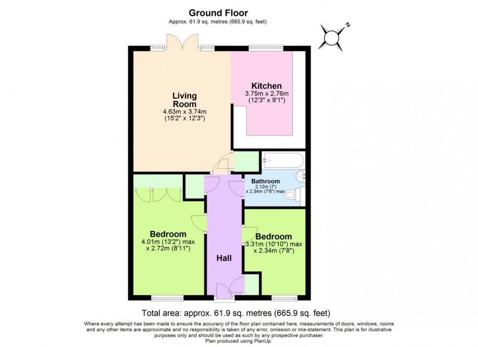 Floorplan for Orchard Drive, Cotgrave, Nottingham