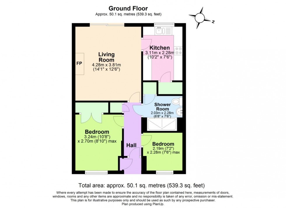 Floorplan for Kingfishers Court, West Bridgford, Nottingham