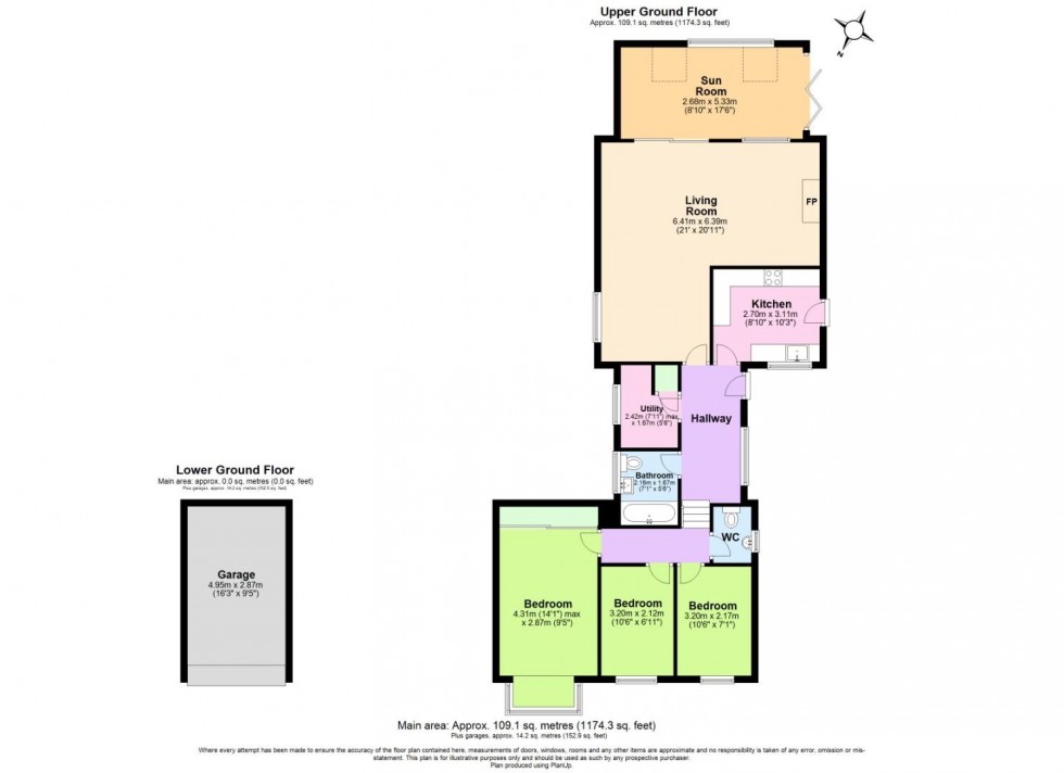 Floorplan for Mount Pleasant, Keyworth, Nottingham