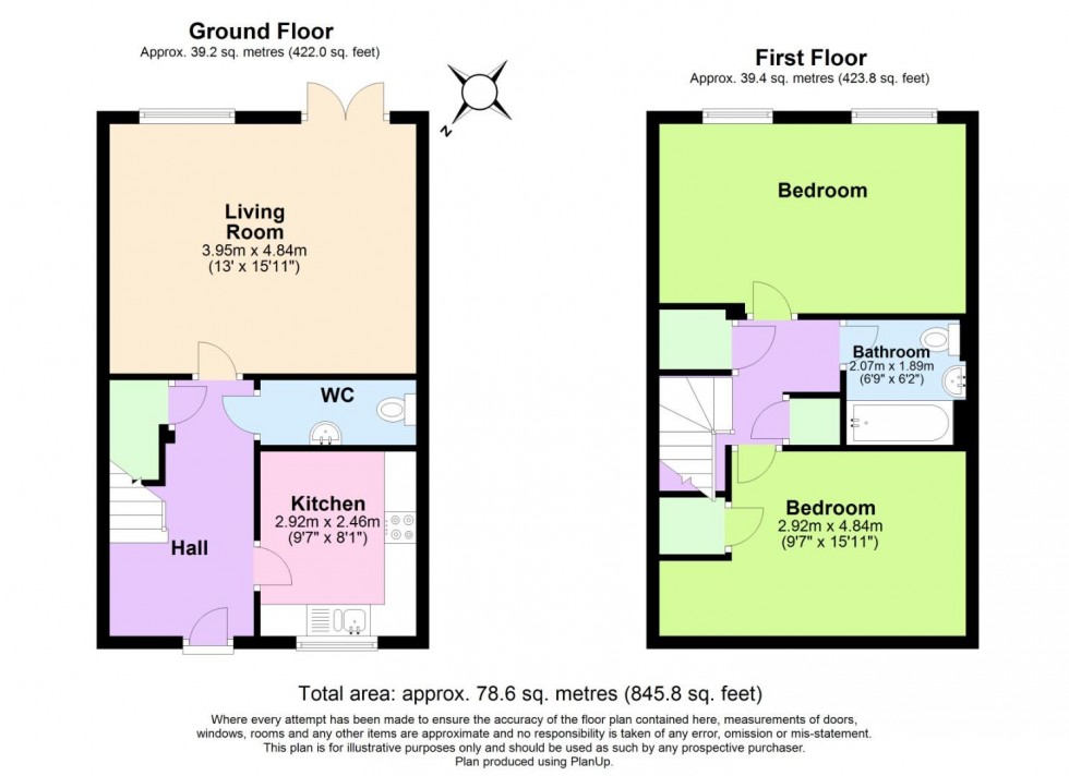 Floorplan for Orchard Drive, Cotgrave, Nottingham