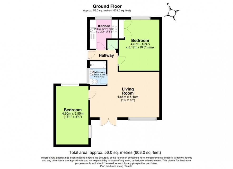 Floorplan for Elm Close, Keyworth, Nottingham