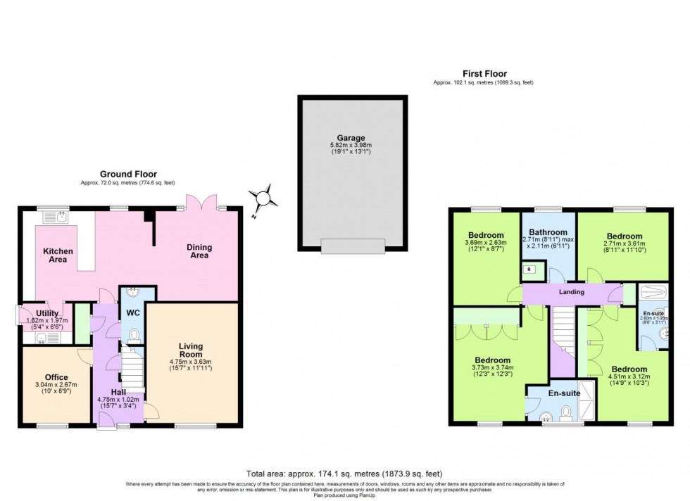 Floorplan for Bishop Hall Road, Ashby-De-La-Zouch