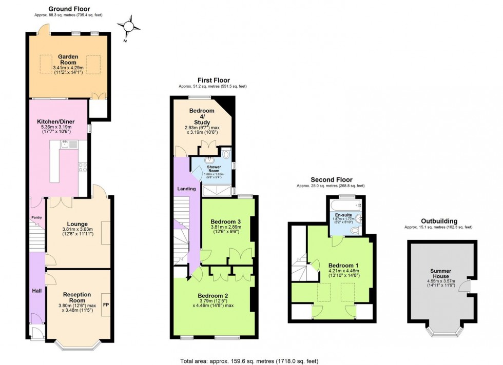 Floorplan for Holme Road, West Bridgford, Nottingham