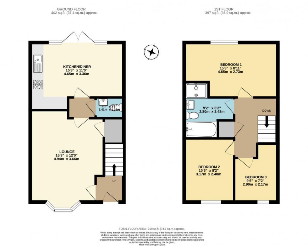 Floorplan for Miles Drive, Ashby-De-La-Zouch