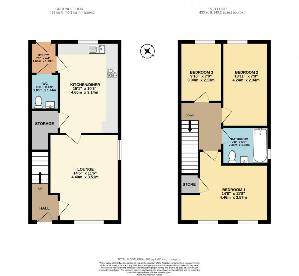 Floorplan for Dennis Way, Measham