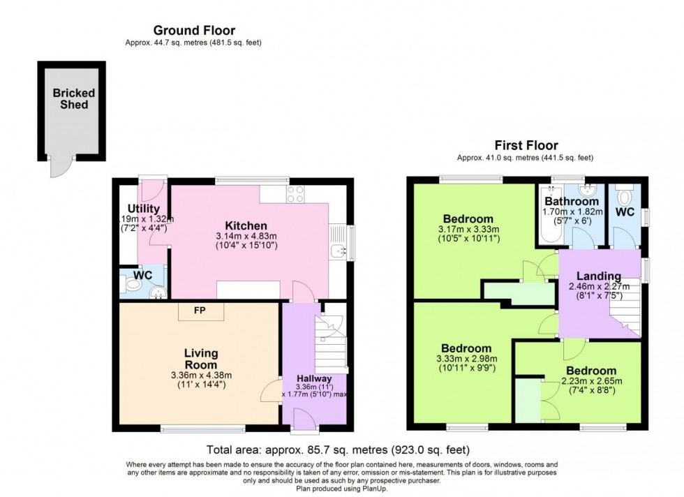 Floorplan for Ringleas, Cotgrave, Nottingham